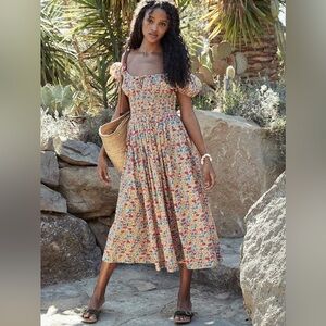 [doen] quinn dress in poppy bell floral liberty print